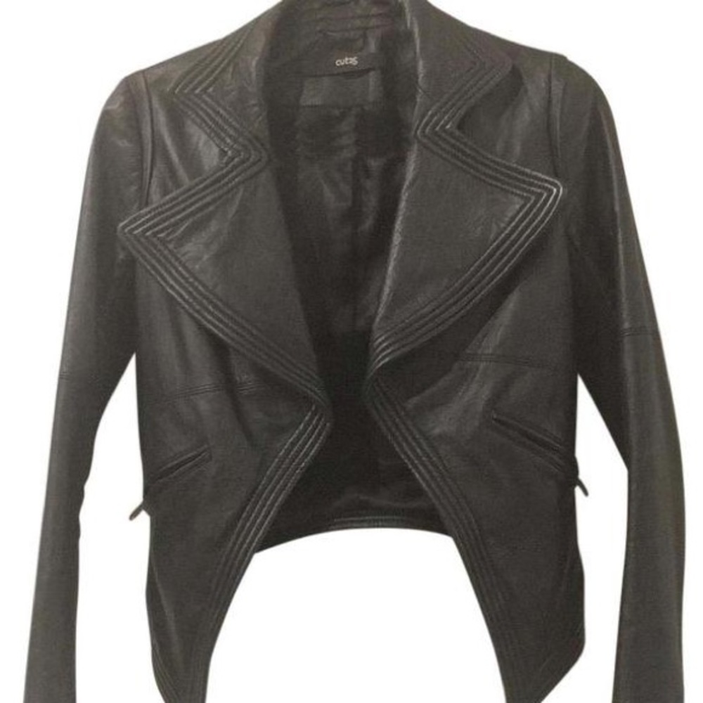 Cut 25 Yigal Azrouel Black Leather Moro Jacket